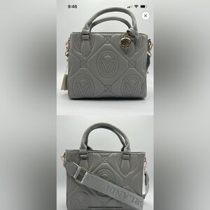 Valentino Orlandi Grey Quilted Handbag